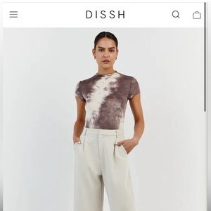 DISSH COCO MAUVE TIE DYE CAP SLEEVE TOP